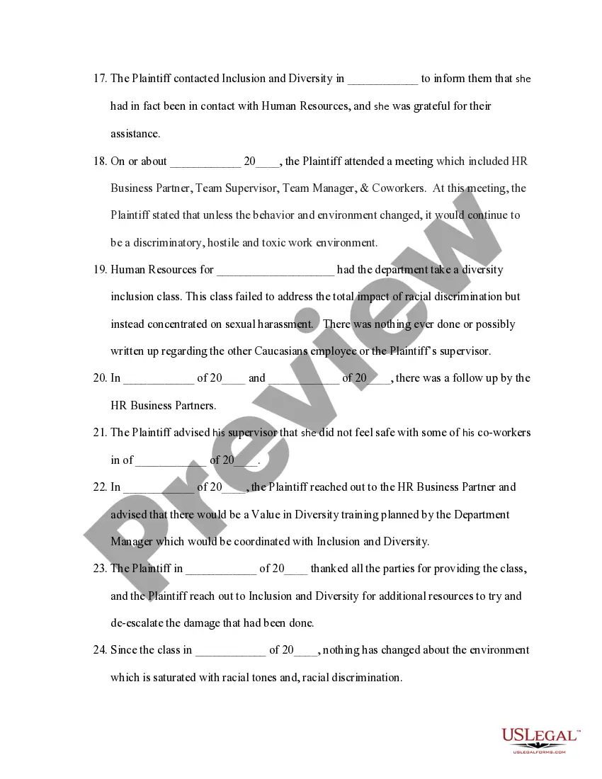 Preview Complaint to remedy discrimination on basis of race, ethnicity and ancestry