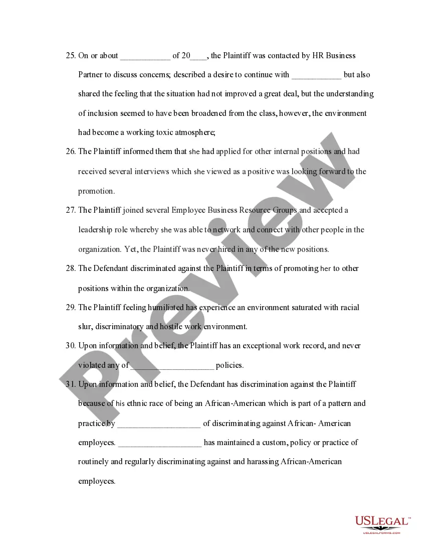 Preview Complaint to remedy discrimination on basis of race, ethnicity and ancestry