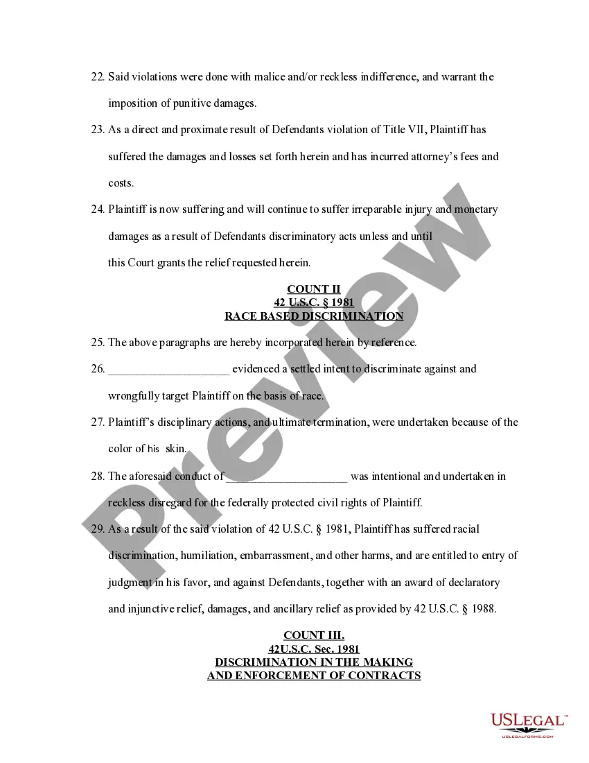 Get Complaint to remedy discrimination on basis of disability and race Preview Complaint to remedy discrimination on basis of disability and race