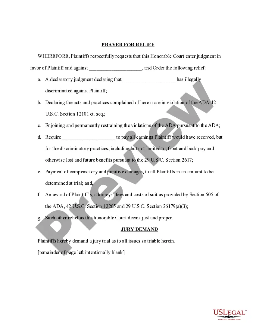Get Complaint to remedy discrimination on basis of disability and race Preview Complaint to remedy discrimination on basis of disability and race