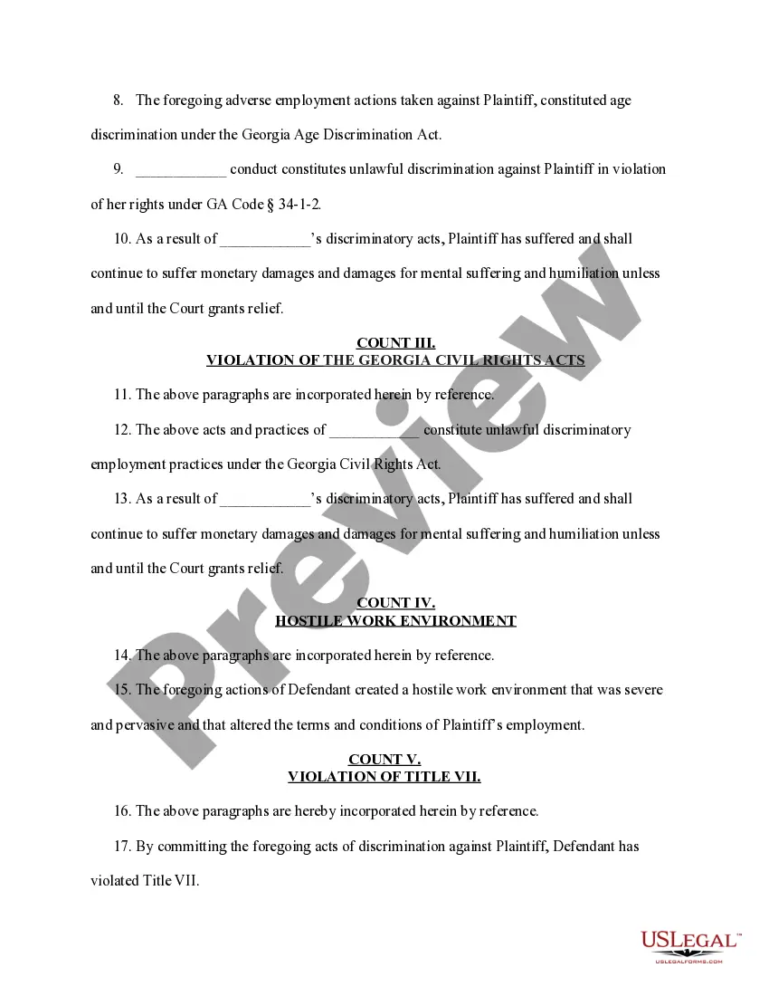 Get Complaint to remedy discrimination in violation of the ADEA Preview Complaint to remedy discrimination in violation of the ADEA