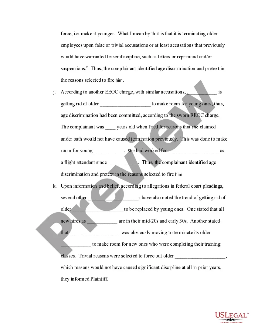 Get Complaint to remedy discrimination in violation of the ADEA Preview Complaint to remedy discrimination in violation of the ADEA