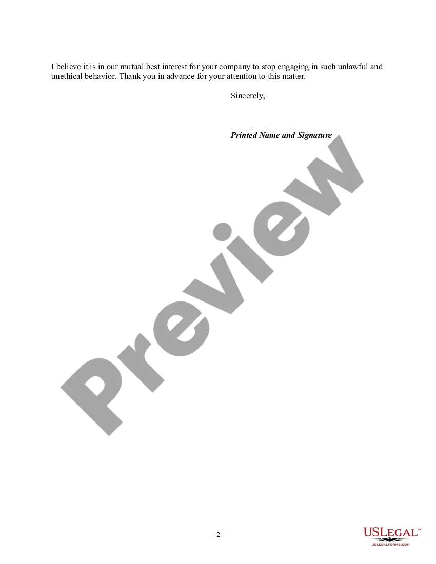 Get Letter Informing Debt Collector of False or Misleading Misrepresentations in Collection Activities - Falsely Representing the Character, Amount, or Legal Status of any Debt Preview Letter Informing Debt Collector of False or Misleading Misrepresentations in Collection Activities - Falsely Representing the Character, Amount, or Legal Status of any Debt