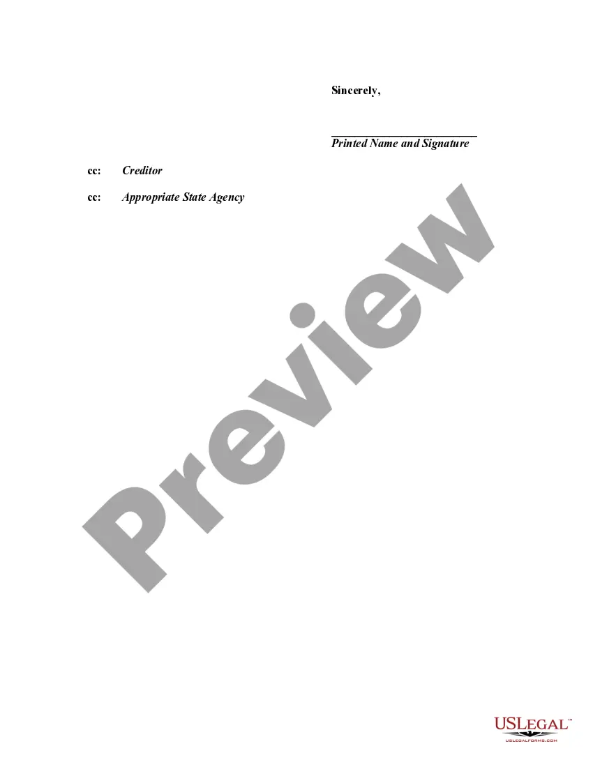 Get Letter Informing Debt Collector of Unfair Practices in Collection Activities - Causing a Person to Incur Charges for Communications by Concealing the True Purpose of the Communication Preview Letter Informing Debt Collector of Unfair Practices in Collection Activities - Causing a Person to Incur Charges for Communications by Concealing the True Purpose of the Communication