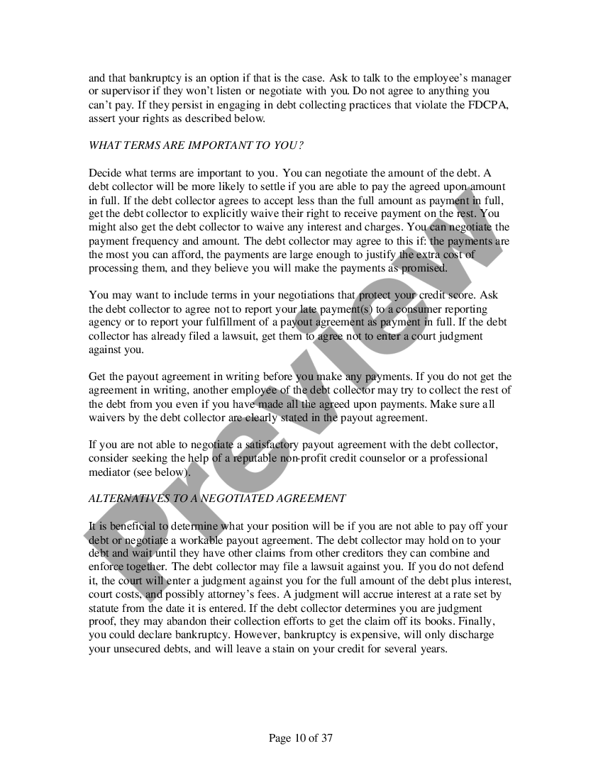 page 9 Fair Debt Collection Practices Act Handbook preview