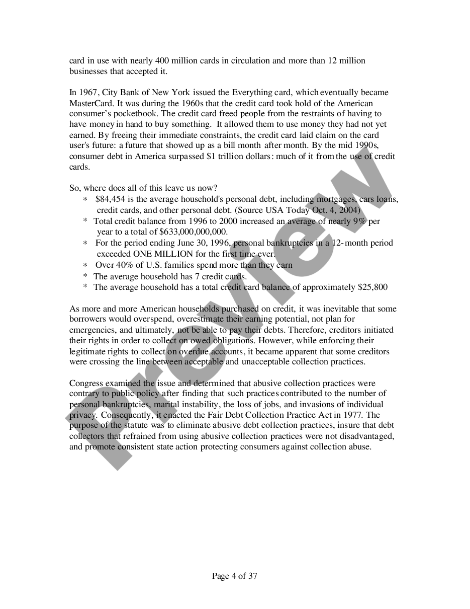 page 3 Fair Debt Collection Practices Act Handbook preview