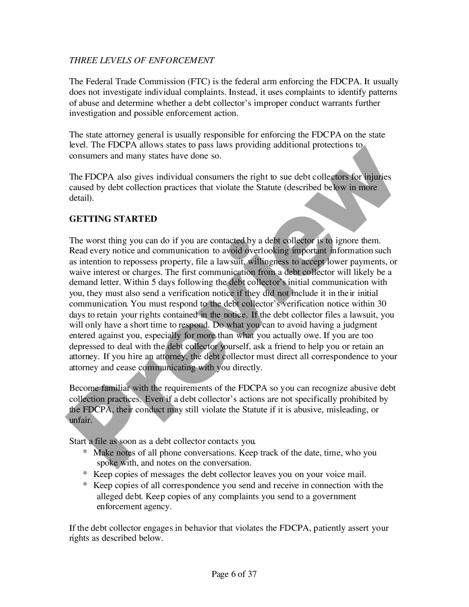 page 5 Fair Debt Collection Practices Act Handbook preview