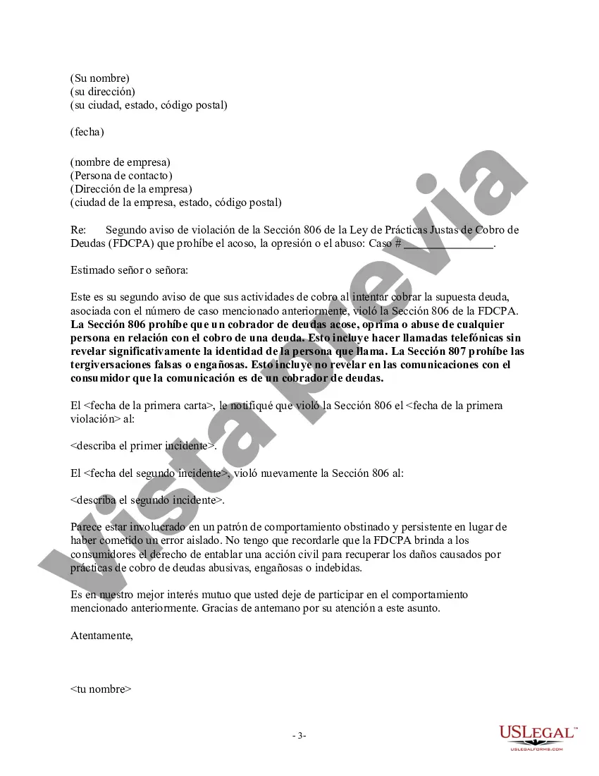 Preview Aviso al cobrador de deudas: no revelar la identidad de la persona que llama