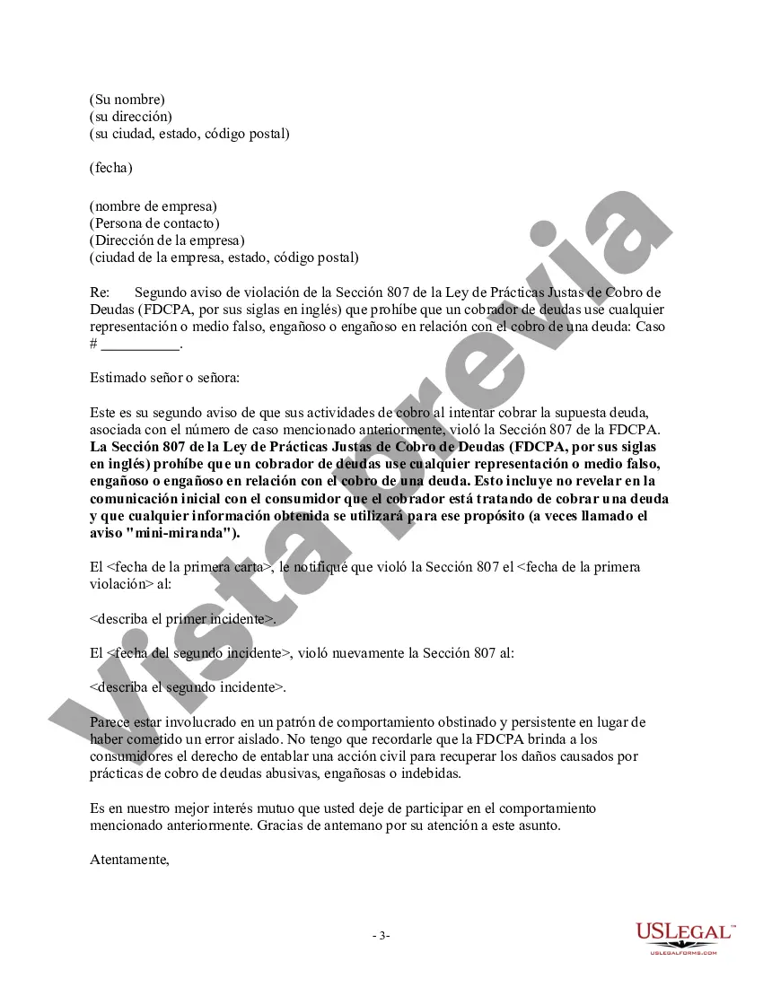 Preview Aviso al cobrador de deudas: falta de entrega de Mini-Miranda