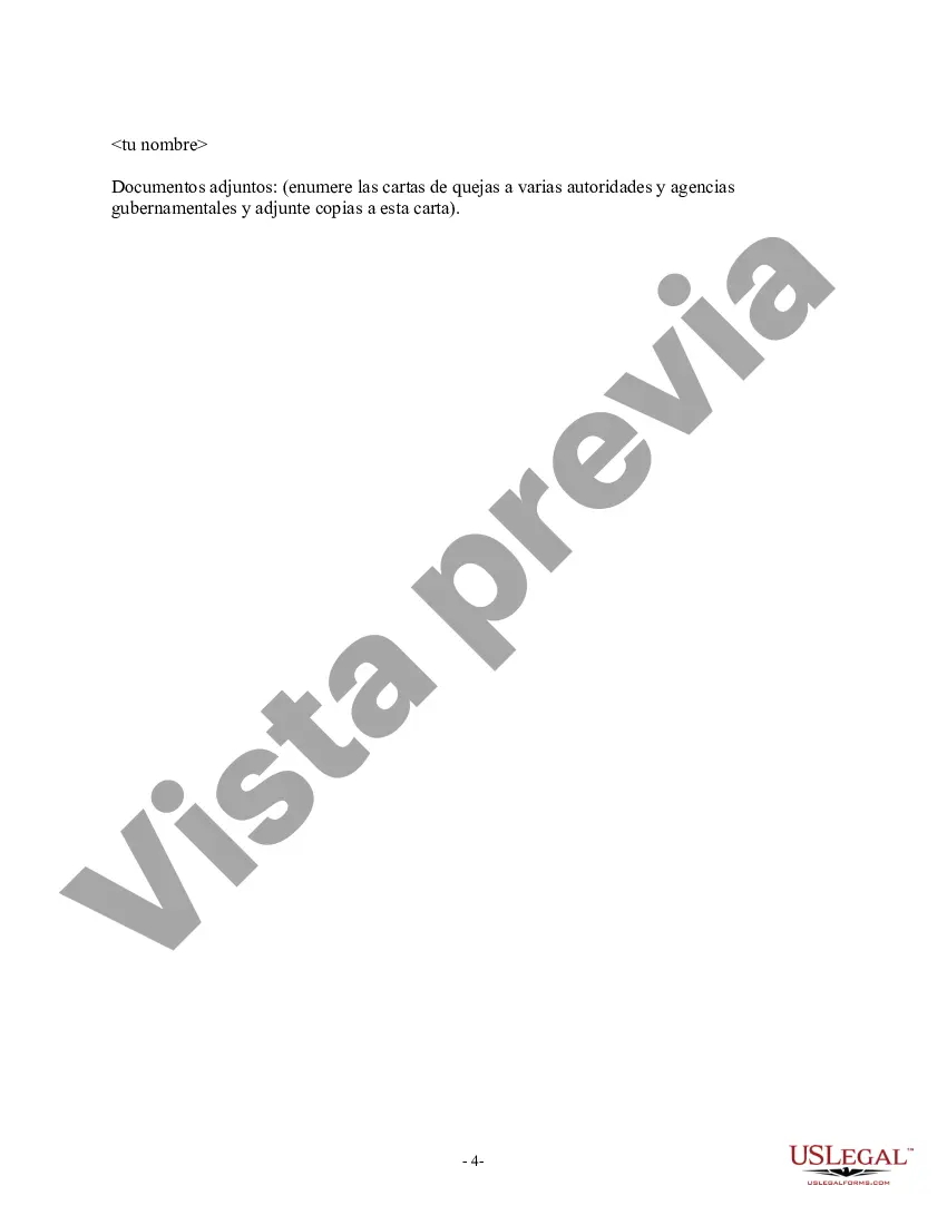 Preview Aviso al cobrador de deudas: representación falsa de la autoridad de un documento