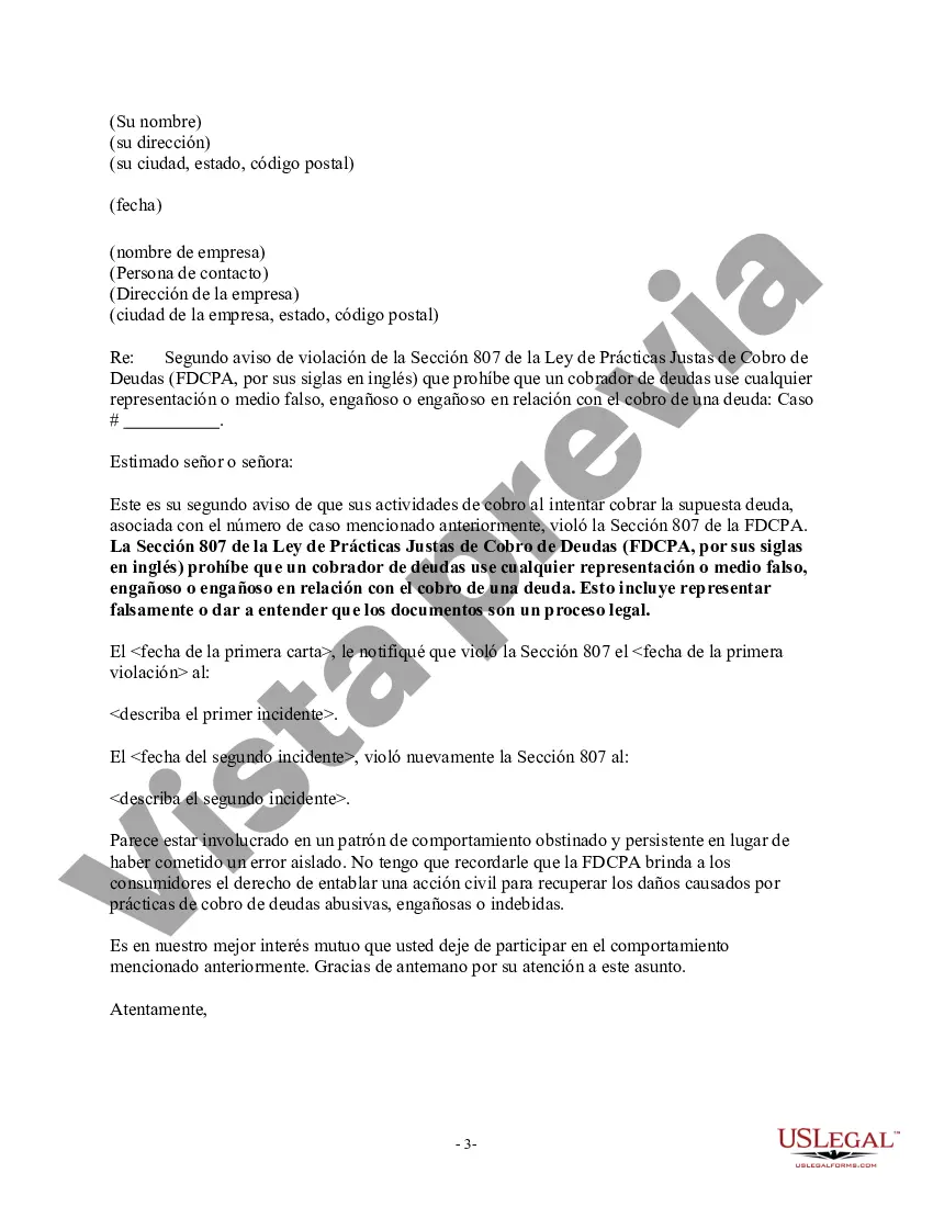 Preview Aviso al cobrador de deudas: la representación falsa de un documento es un proceso legal