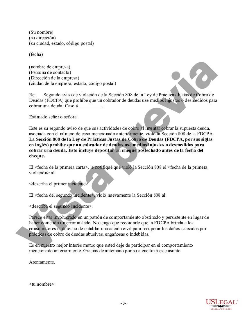 Preview Aviso al cobrador: depósito de un cheque posfechado antes de la fecha del cheque