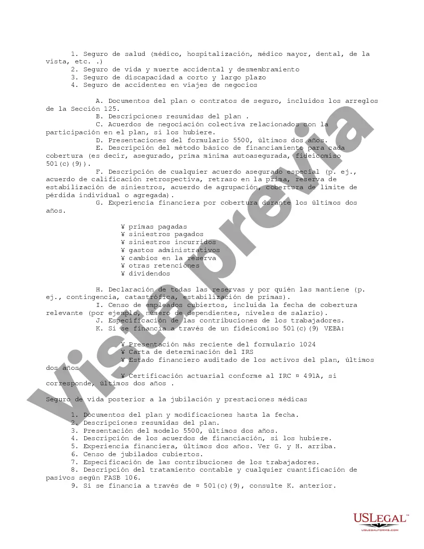 Preview Lista de verificación del consultor de beneficios