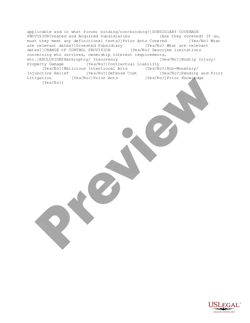 Get Insurance Policy Summary Information Worksheet Preview Insurance Policy Summary Information Worksheet