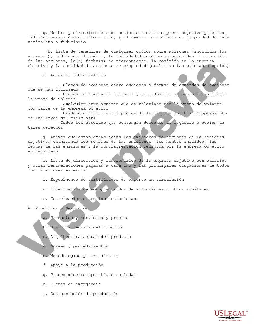 Get Resumen de la lista de verificación de diligencia debida para propósitos de revisión Transacción comercial general Preview Resumen de la lista de verificación de diligencia debida para propósitos de revisión Transacción comercial general
