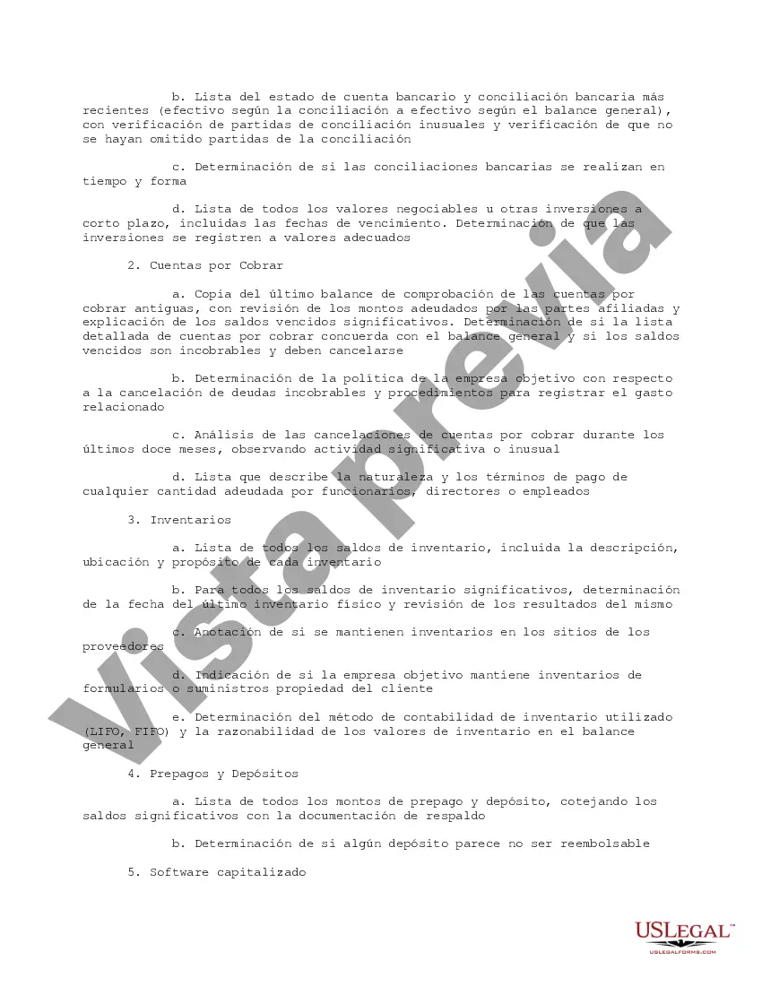 Get Resumen de la lista de verificación de diligencia debida para propósitos de revisión Transacción comercial general Preview Resumen de la lista de verificación de diligencia debida para propósitos de revisión Transacción comercial general
