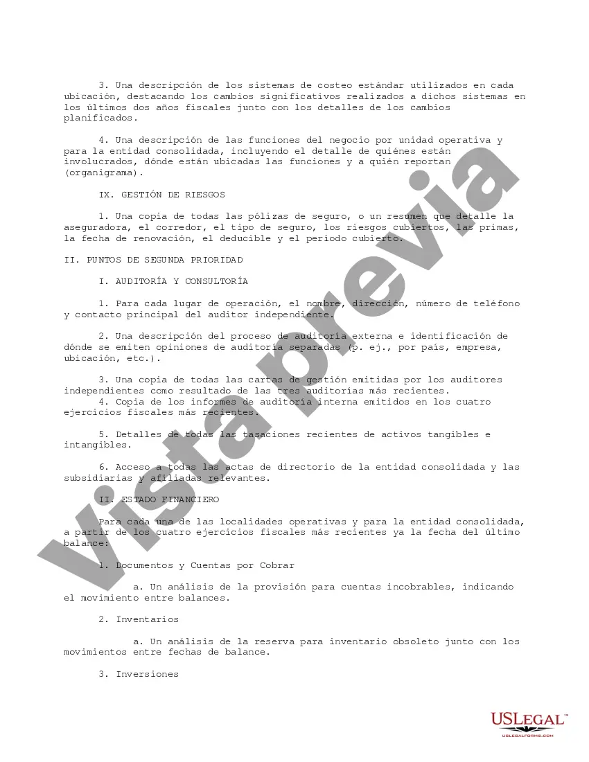 Preview Lista de verificación prioritaria de debida diligencia financiera y contable