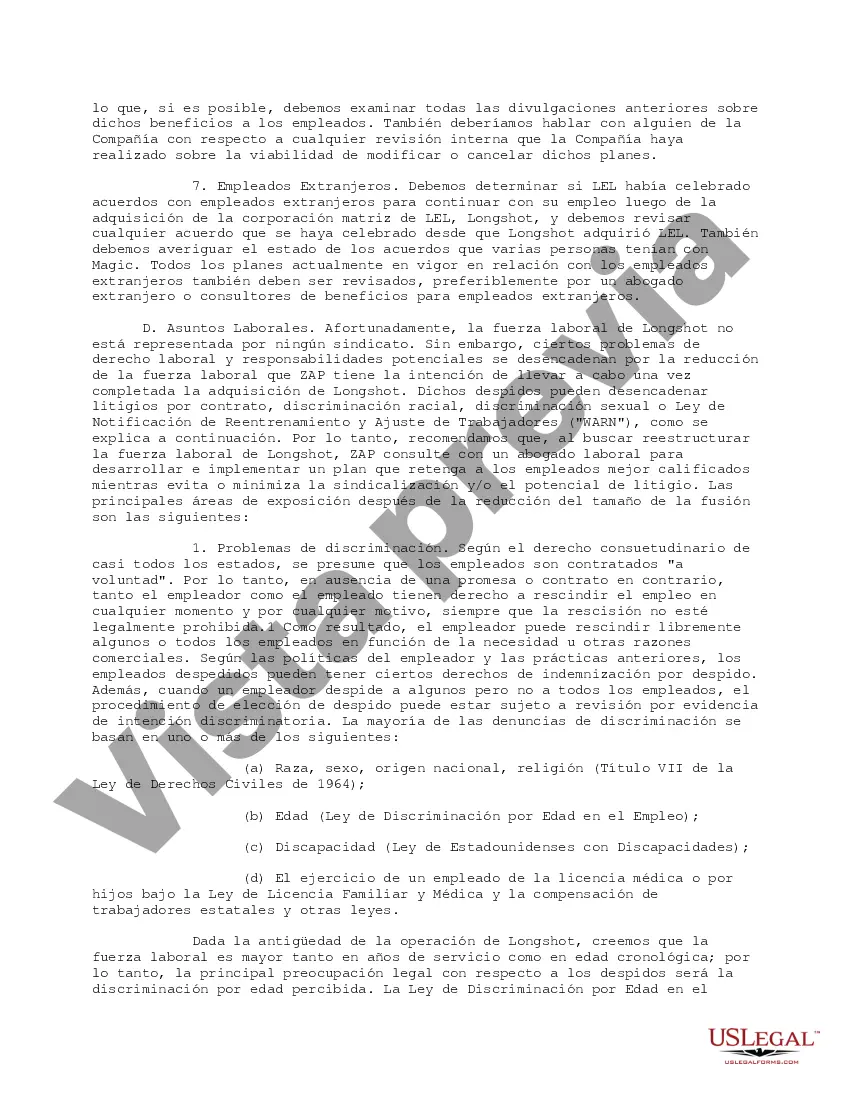 Get Resumen ejecutivo de los resultados finales de la diligencia debida Preview Resumen ejecutivo de los resultados finales de la diligencia debida
