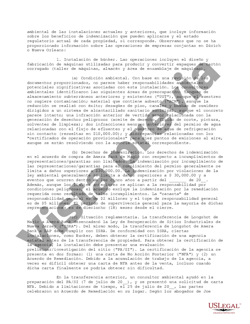 Get Resumen ejecutivo de los resultados finales de la diligencia debida Preview Resumen ejecutivo de los resultados finales de la diligencia debida