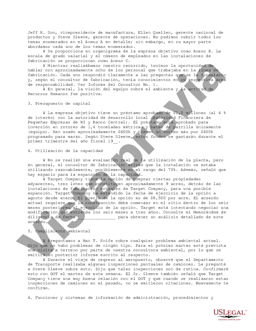 Preview Informe consolidado de visita a las instalaciones