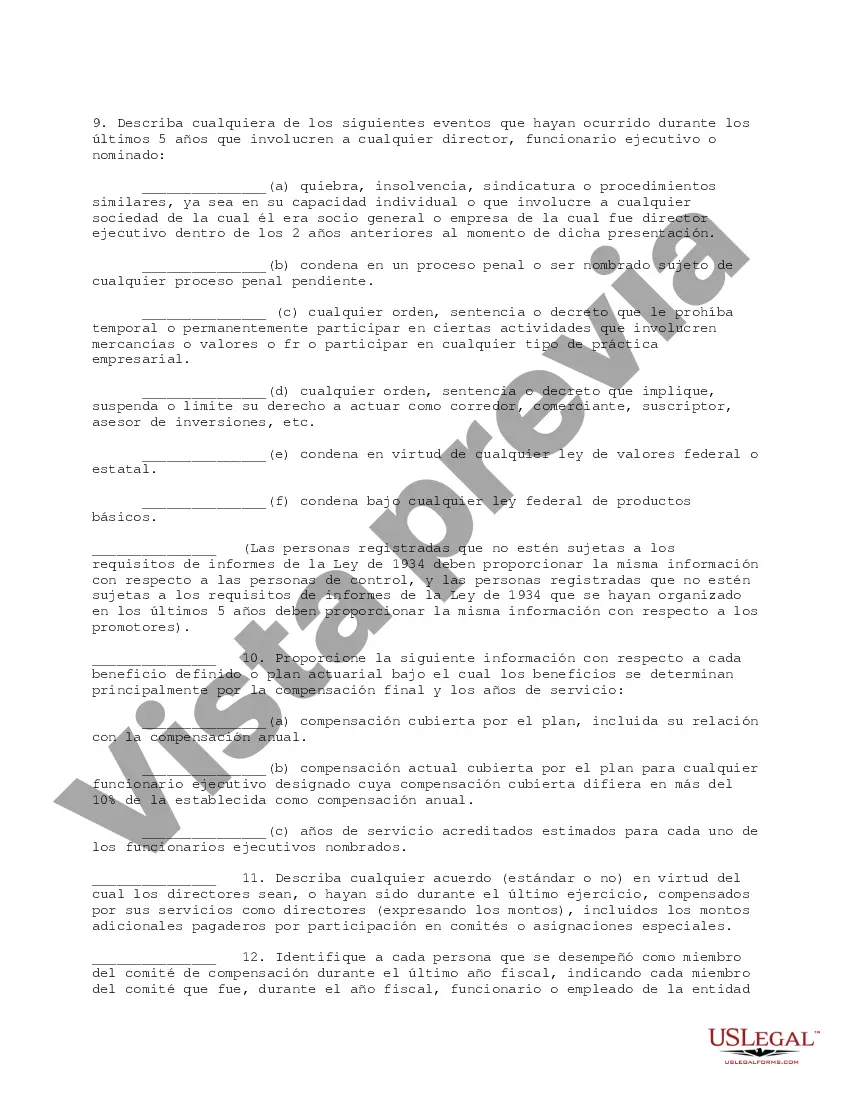 Preview Lista de verificación de directores que no son empleados