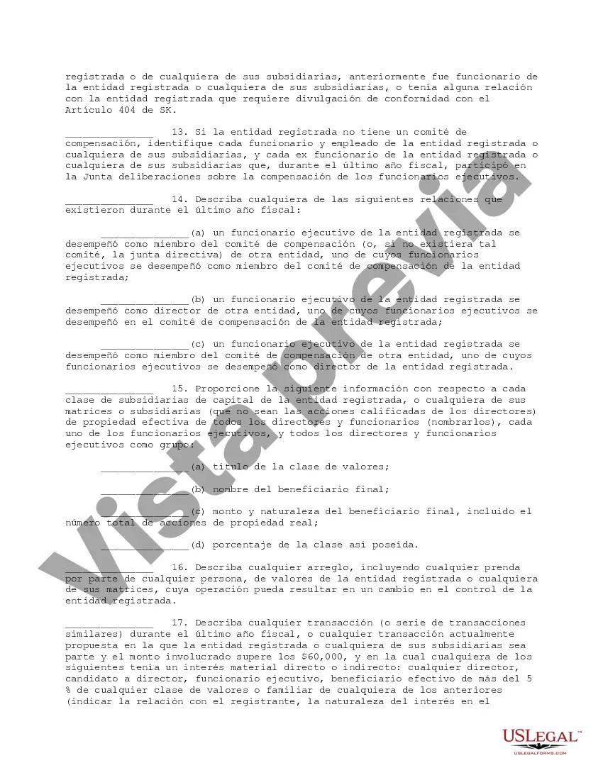 Preview Lista de verificación de directores que no son empleados