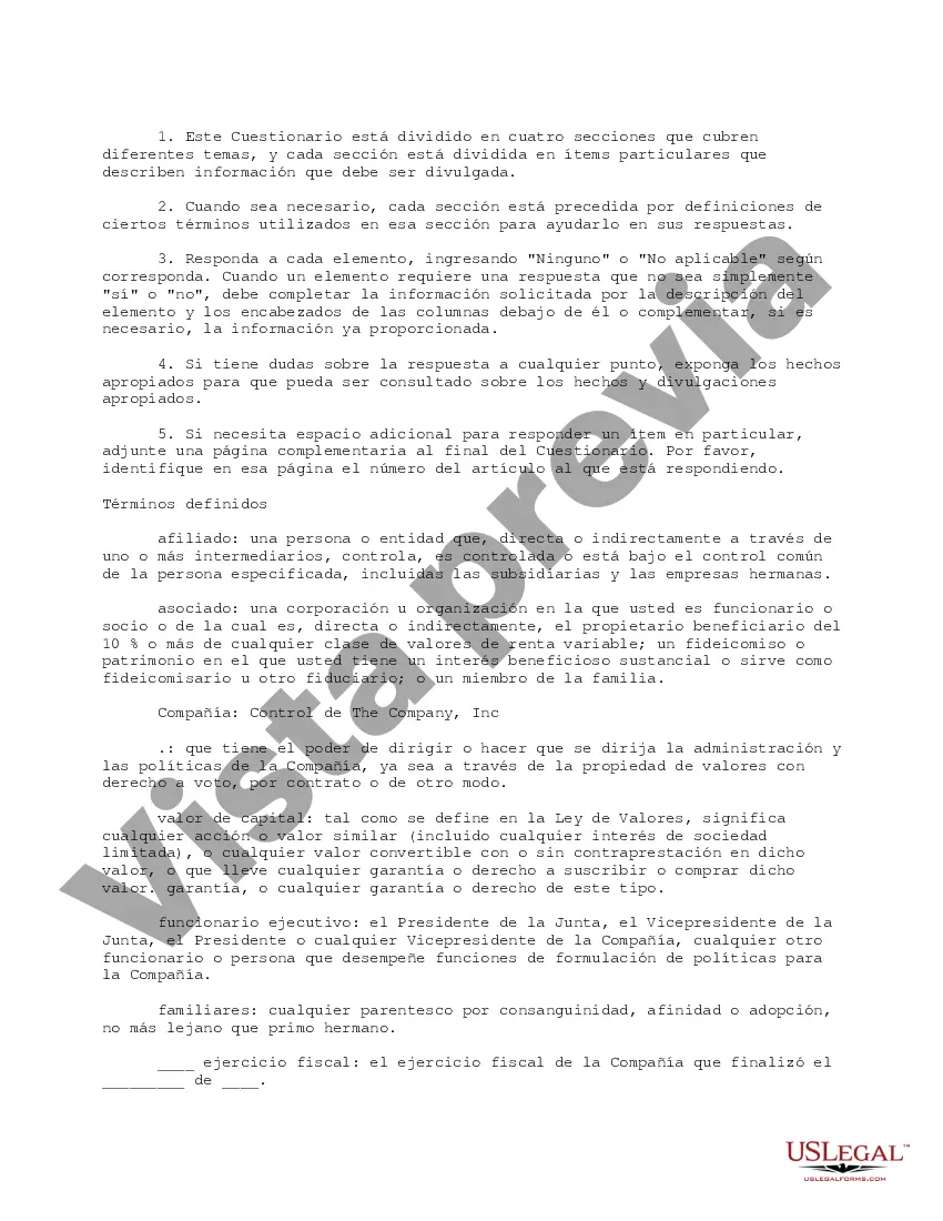 Preview Cuestionario para directores no empleados