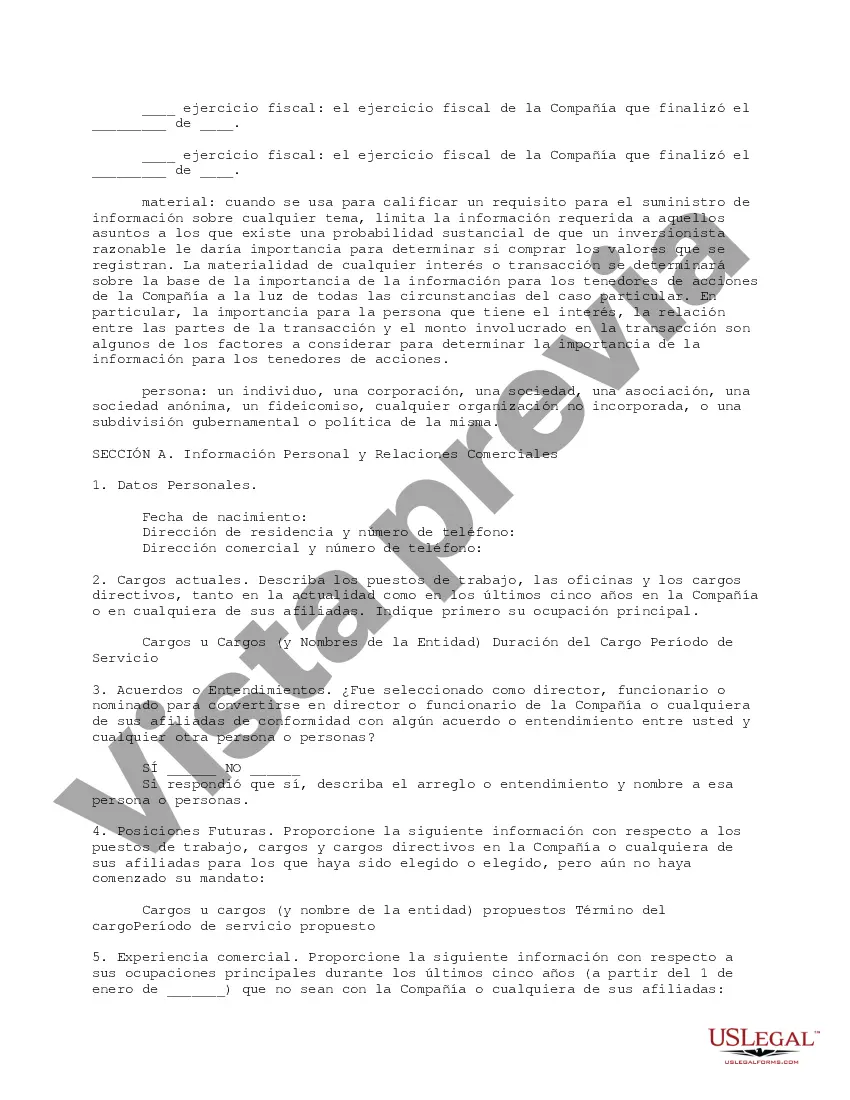 Preview Cuestionario para directores no empleados