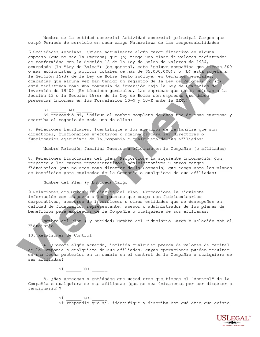 Preview Cuestionario para directores no empleados