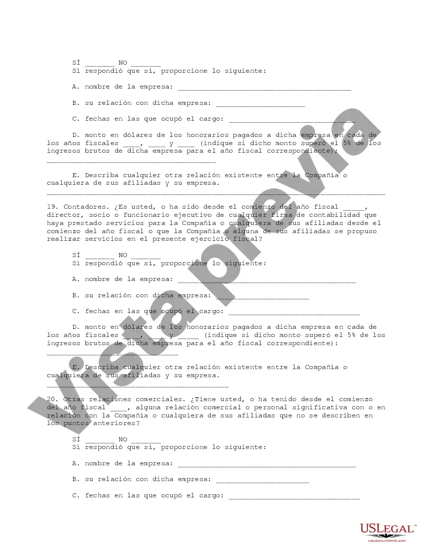 Preview Cuestionario para directores no empleados