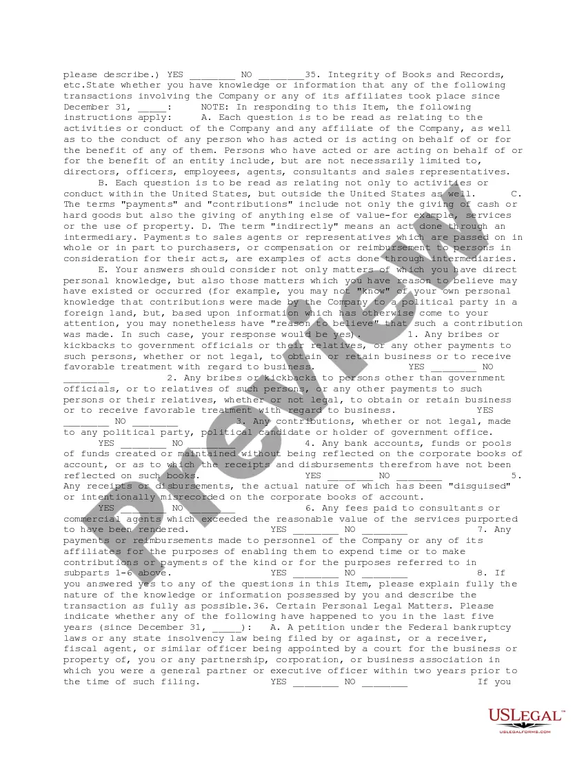 Get Questionnaire for Nonemployee Directors Preview Questionnaire for Nonemployee Directors