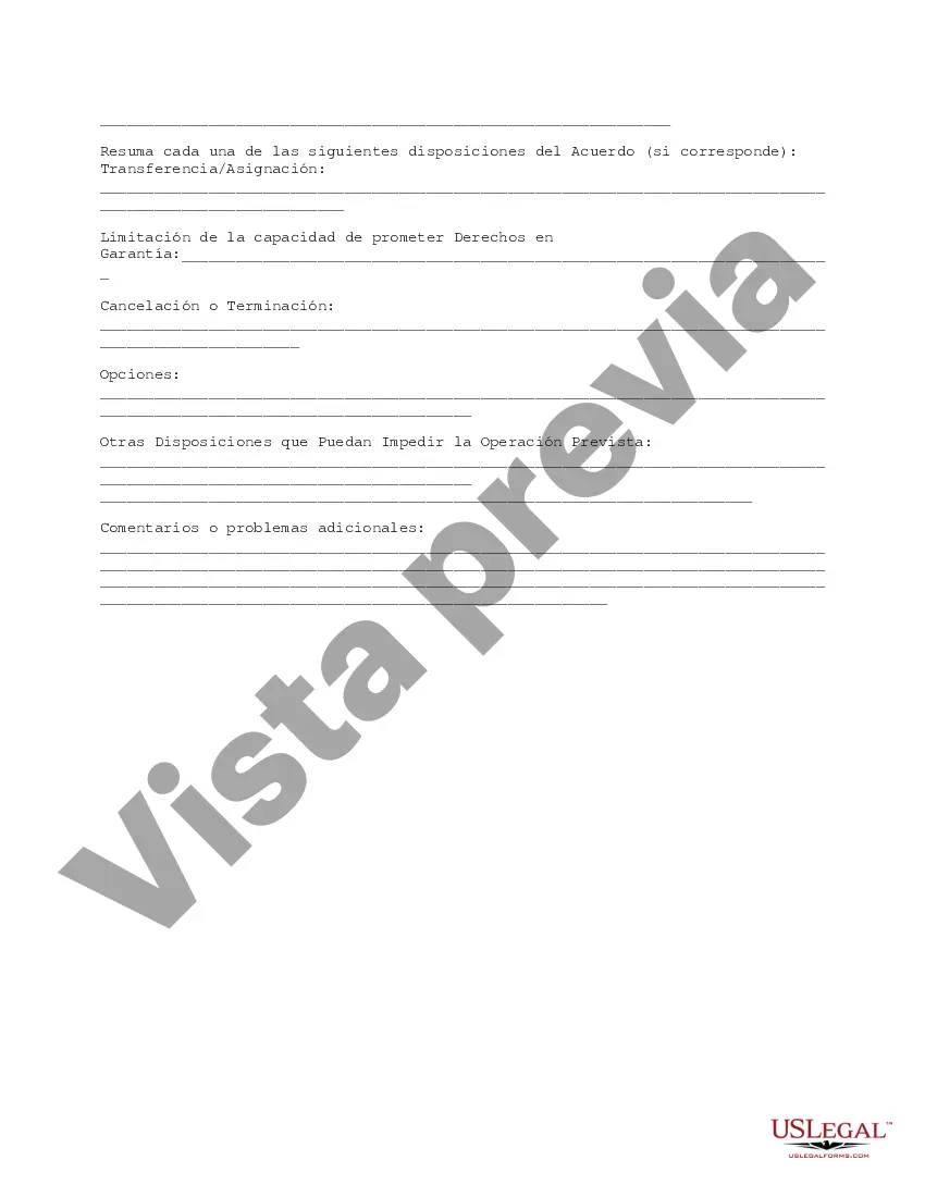 Preview Resumen del Acuerdo de Fusión de Desinversión de Adquisición
