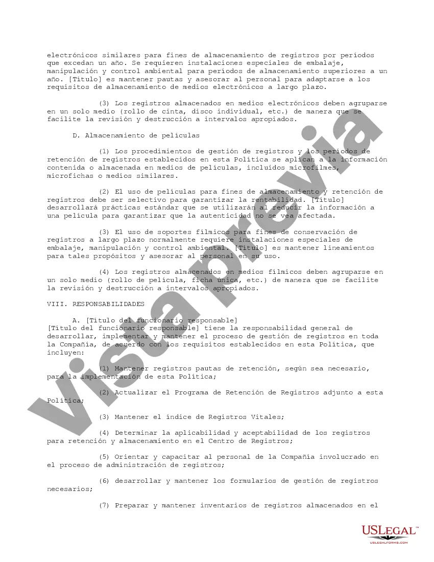 Preview Política de retención de registros