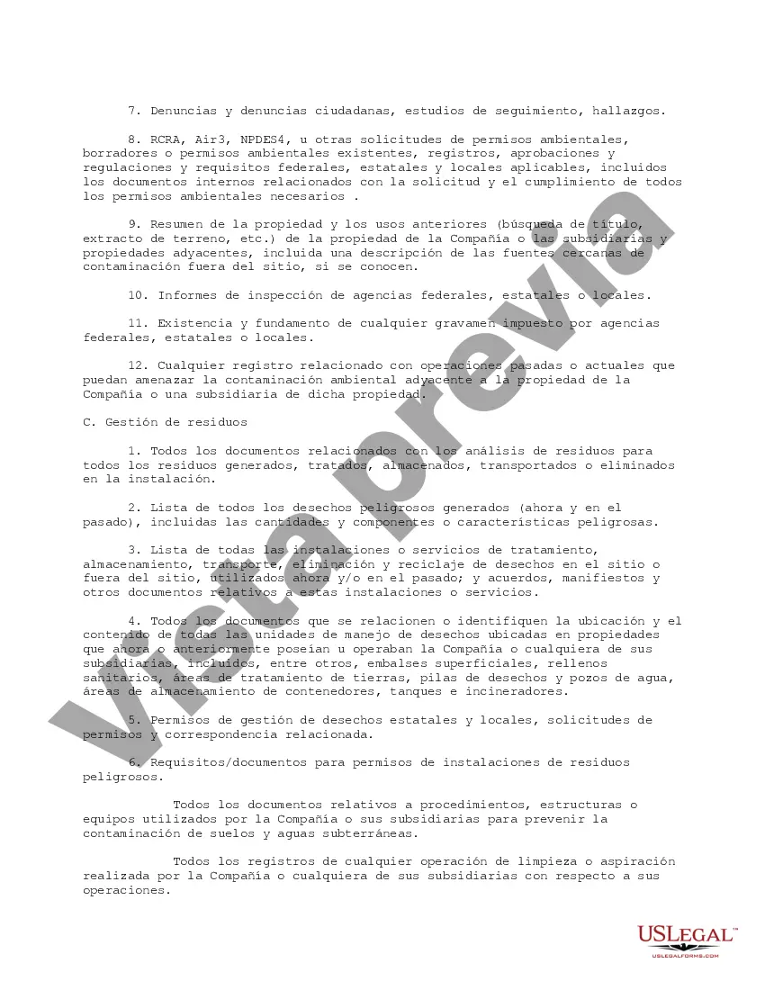 Get Lista de Solicitud de Documentos de Asuntos Ambientales Preview Lista de Solicitud de Documentos de Asuntos Ambientales