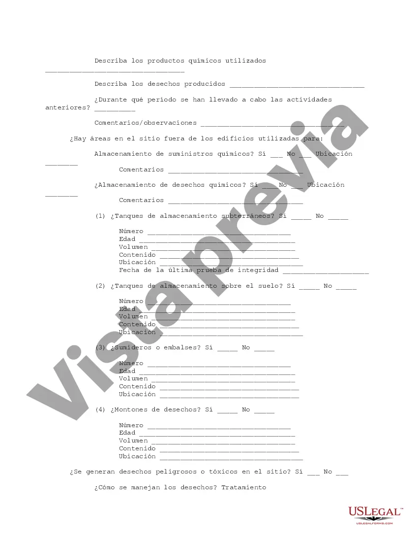 Preview Formulario de trabajo ambiental