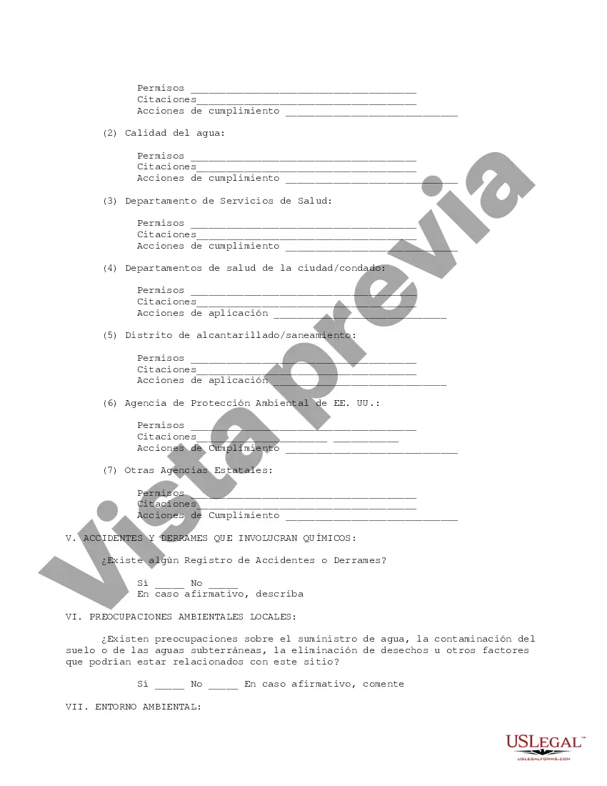 Preview Formulario de trabajo ambiental
