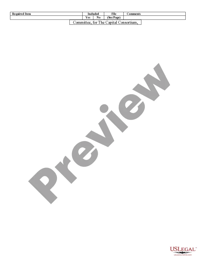 Get Capital Consortium Due Diligence Checklist Preview Capital Consortium Due Diligence Checklist