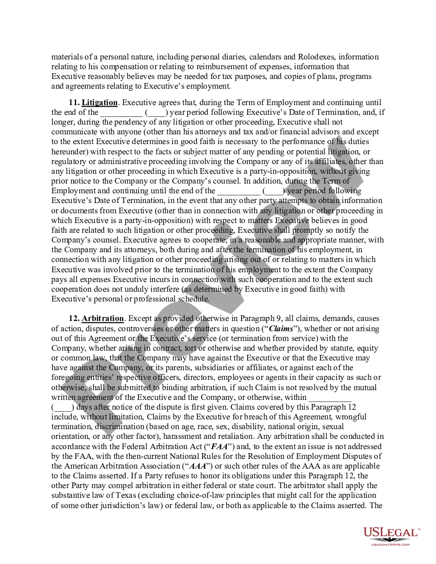 Preview Amended and Restated Employment Agreement