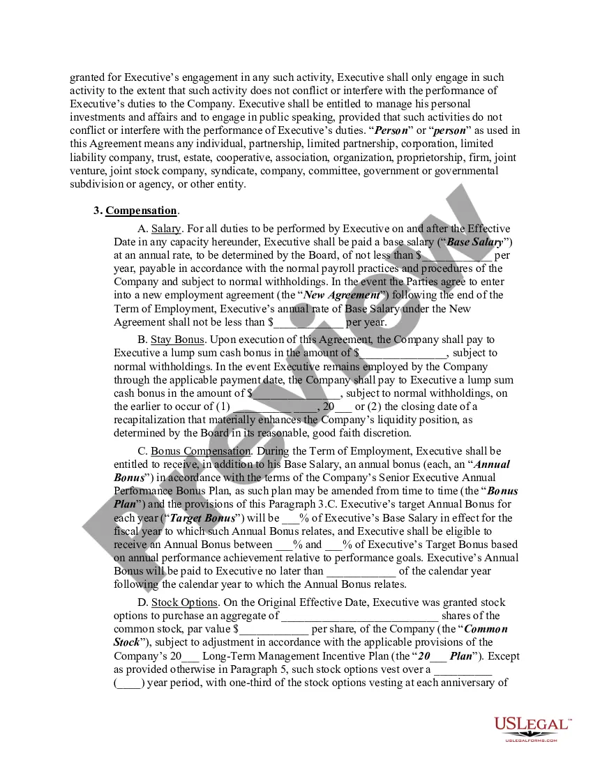 Preview Amended and Restated Employment Agreement