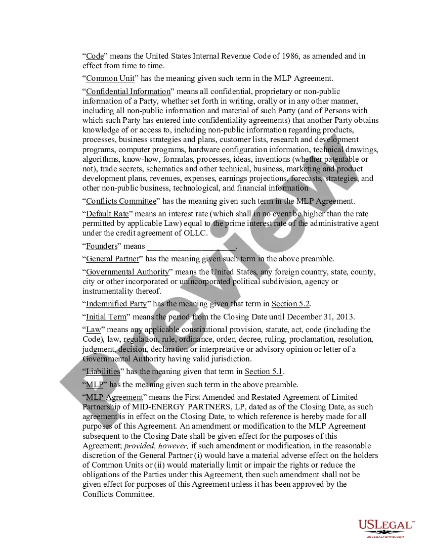 Preview Agreement for the Provision of Services