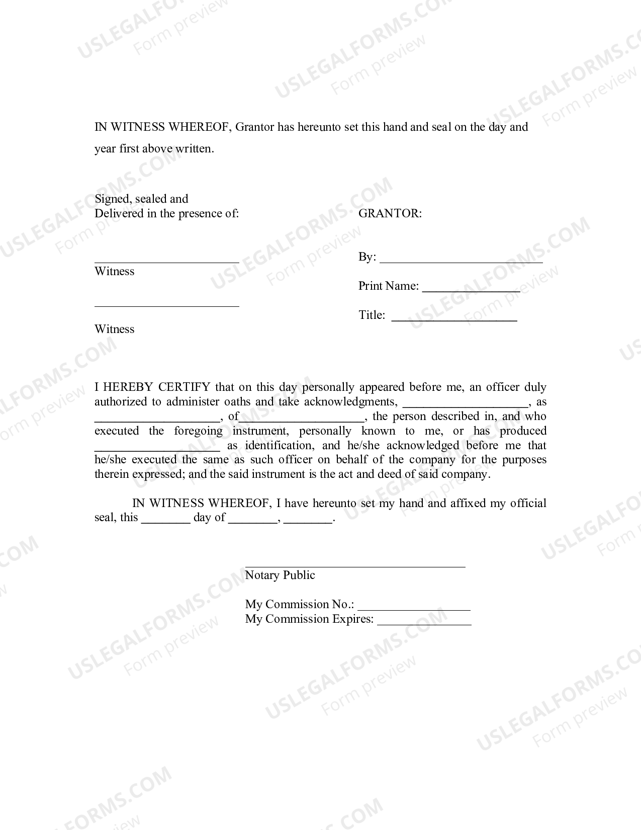 Easement Dedication US Legal Forms