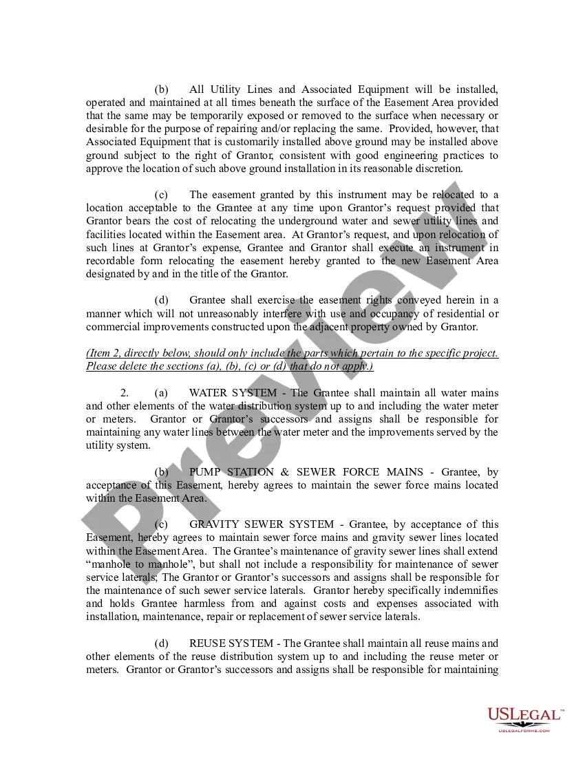 Get Easement for Utilities Preview Easement for Utilities