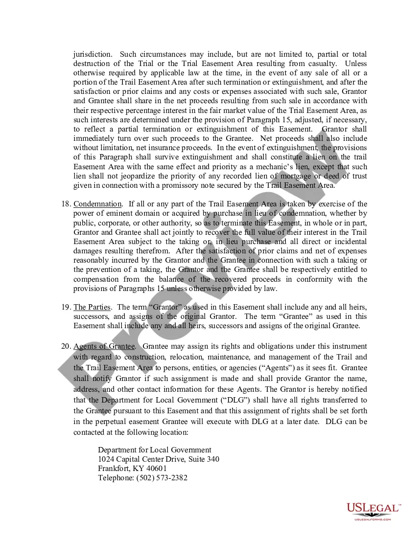 Preview Perpetual Trail Easement