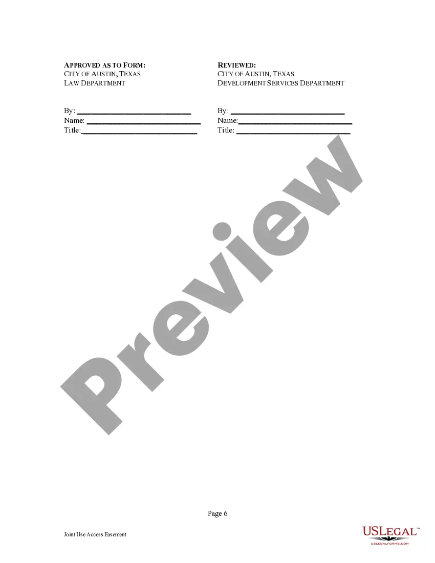 Get Joint Use Access Easement Preview Joint Use Access Easement