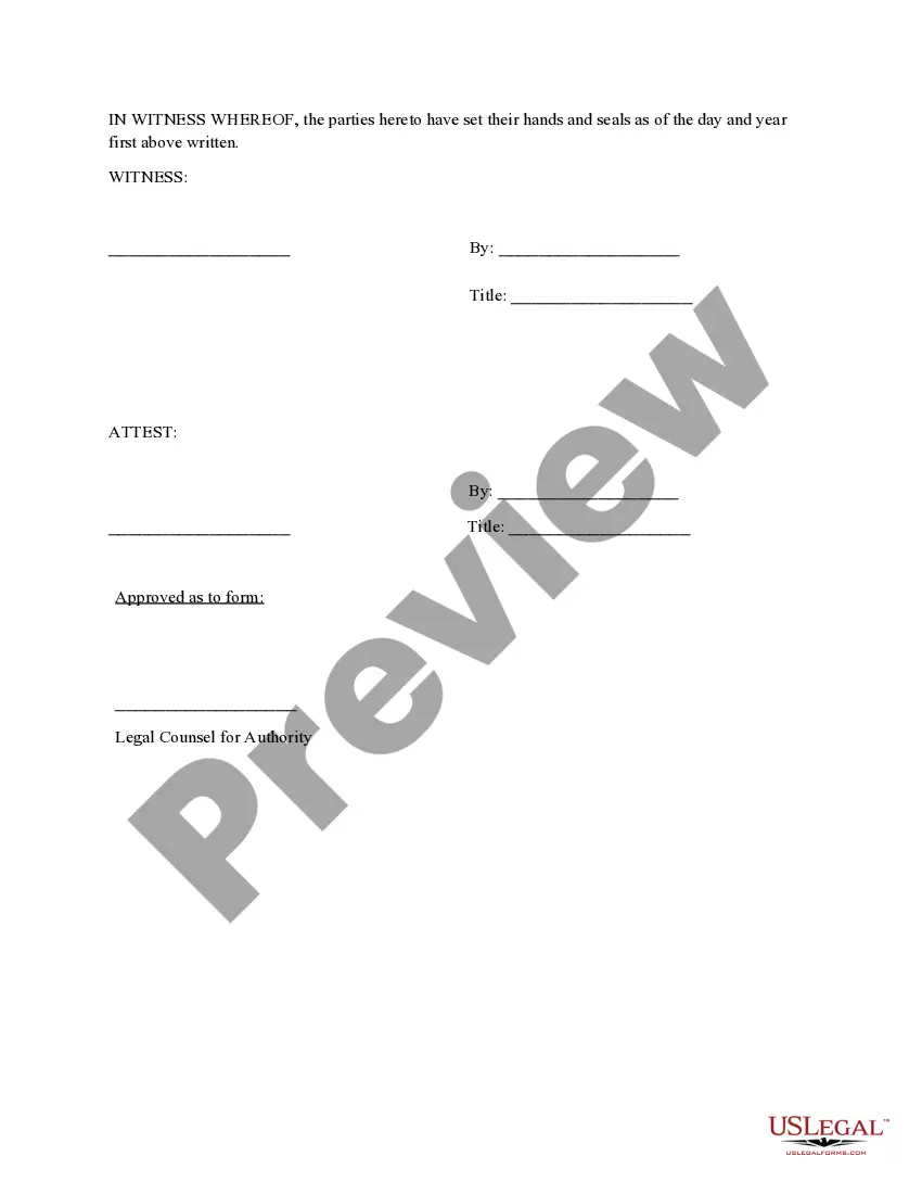 Preview Easement Agreement