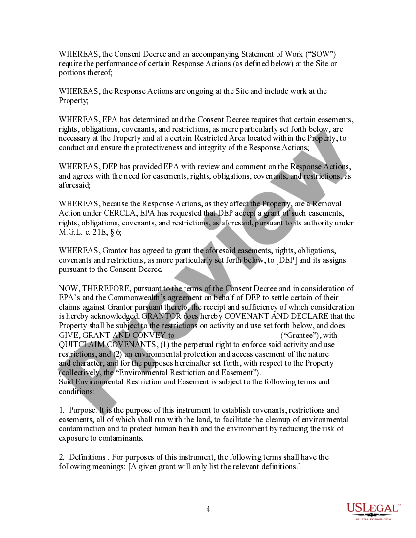 Restriction Of Easement US Legal Forms