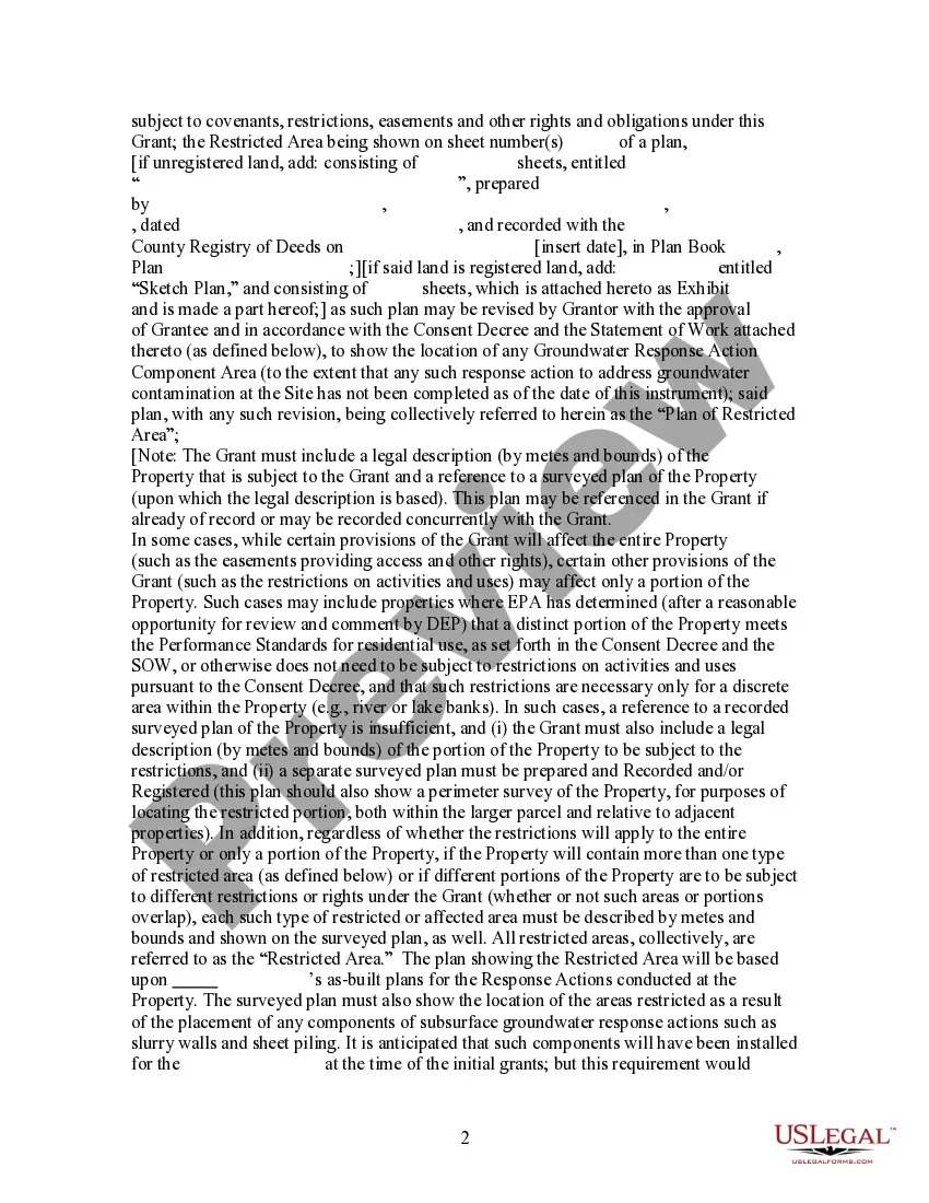 Get Environmental Restriction Easement Preview Environmental Restriction Easement