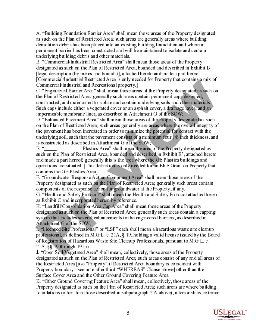 Get Environmental Restriction Easement Preview Environmental Restriction Easement