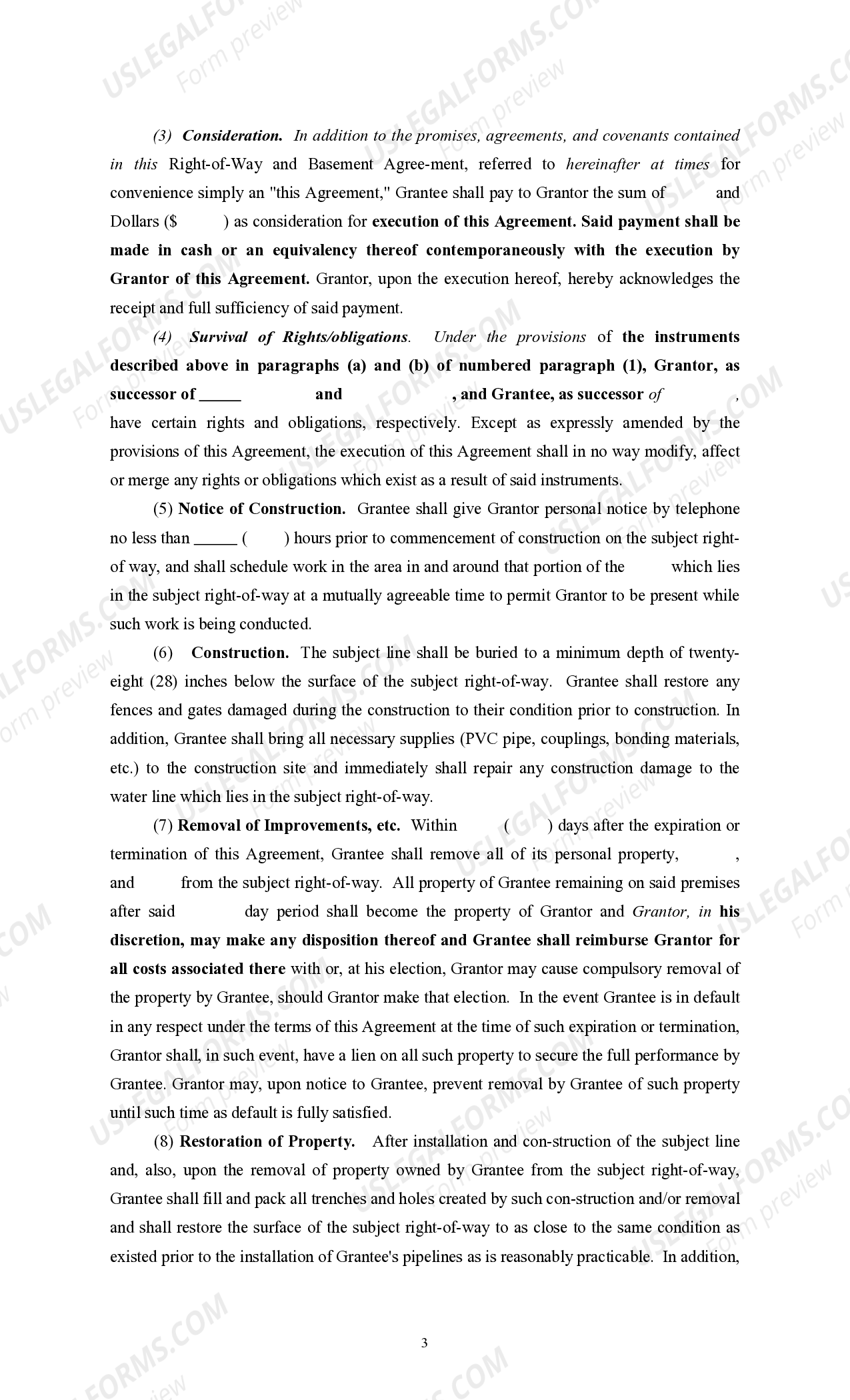 Right-away Easement For Ingress And Egress | US Legal Forms