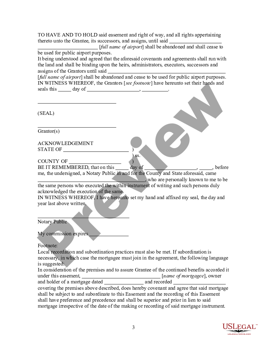 Avigation Easement Form | US Legal Forms